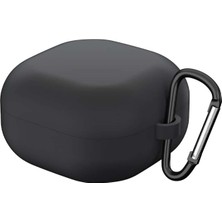 Microsonic Samsung Galaxy Buds 4 Pro Kılıf Askılı Mat Silikon Siyah