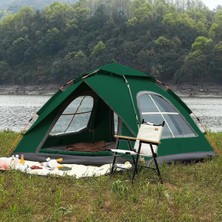 Özbience 4 Kişilik Otomatik Çadır, Çift Kapılı, Su ve Rüzgar Geçirmez, 220X200X145CM