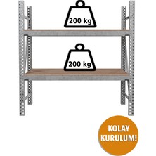 Rafiste Ağır Yük Raf Ünitesi 2'li H1800