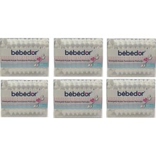 Bebedor Güvenlikli Kulak Temizleme Çubuğu 6 Adet 60 'lı