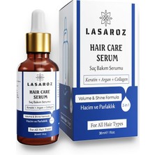 Enyaza Home Saç Bakım Serumu Yıpranmış Saçlar Için Keratin Kolajen Argan Yağlı Saç Serumu 30 ml