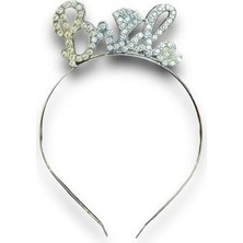 Enyaza Home - Bride Gümüş Taşlı Metal Taç