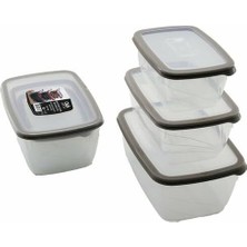 Enyaza Home 3’lü Sızdırmaz Saklama Kabı Seti | 1600ML + 2800ML + 4600ML | Şeffaf Plastik Yemek Kabı | Gıda Saklama & Mutfak Organizer Kutusu | Mikrodalga ve Buzdolabı Uyumlu