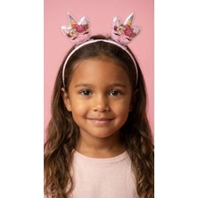 Katia & Bony Kız Çocuk 3D Unicorn Parıltılı Açık Pembe Taç
