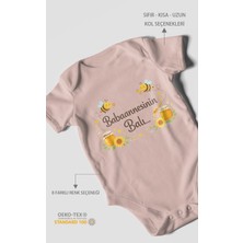 Morivo Kids Babannesinin Balı Kısa Kollu Bebek Body %100 Pamuk