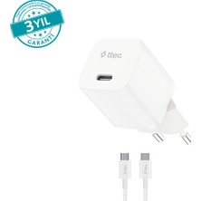 Ttec Smartcharger Gan 30W Pd Seyahat Hızlı Şarj Aleti + Usb-C - Usb-C 3A Kablo 2SCG30CB