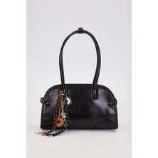 Lale Butik Levidor Charm Detay Askılı Premium Çanta 930300 Siyah