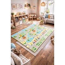 Monimu Baby Katlanabilir Çift Taraflı Oyun Matı-Oyun Halısı 200X130X1CM (Taşıma Çantalı)