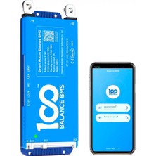 100 Balance Akıllı Aktif Bms, 8-24S, 100A Sürekli Akım, Bluetooth Uygulama ile Izleme, Li-Ion ve Lifepo4 Uyumlu