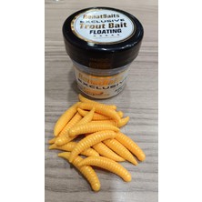 Renat Carp Renat Trout Bait Sarımsak Kokulu Silikon Kurtçuk Alabalık Yemi 15 Pcs - Sarı