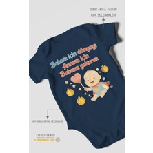 Morivo Kids Babaya ve Anneye Özel Kısa Kollu Bebek Body %100 Pamuk