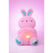 NB Market Pembe Tavşan Nefes Alan Peluş Oyuncak Müzikli Uyku Arkadaşı Peluş Oyuncak 35CM