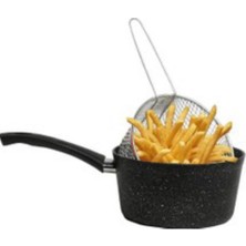 Abnturk 18×8 cm Yüksek Kalite Granit Yanmaz Yapışmaz Sosluk Sütlük Derin Tava