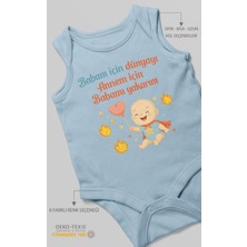 Morivo Kids Babaya ve Anneye Özel Sıfır Kollu Bebek Zıbını %100 Pamuk