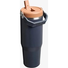 Enyaza Home Stanley Iceflow Flip Straw Tumbler Pipetli Termos Bardak, Lacivert (Twilight), 0.60 Litre