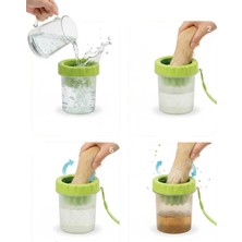 TeknoKesgin Kesgin Market® Silikon Kıllı Köpek Pati Temizleme Kabı Orta Büyük Irklar Için Taşınabili