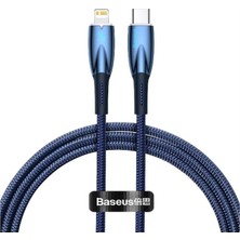 Enyaza Home Glimmer 20W Type-C To Lightning Şarj Kablosu 1m Mavi