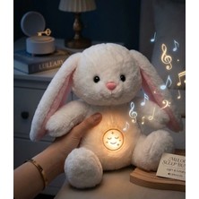 NB Market Tavşan Peluş Oyuncak Uyku Arkadaşı Nefes Alan Müzikli 30CM Tavşan Nefes Alan