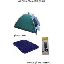 Özbience 6 Kişilik Otomatik Kamp Çadırı, Orman, Dağ, Balık ve Av Için Mükemmel Kullanım
