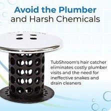 Enyaza Home Küvet Gider Süzgeci, Kombo Paket, Silikon Tıkaçlı, Siyah Krom – Banyo Gider Için Gider Koruyucu ve Saç Tutucu, 3,8 cm – 4,4 cm Küvet ve Duş Gideri Için Uygundur