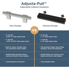 Enyaza Home Ayarlanabilir Dolap Sapı, Kare, 35 – 102 Mm, Şampanya Rengi, 5 Adet, P44367-CZ-B