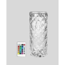 TeknoKesgin Kesgin Market® Kristal Tasarımlı Rgb LED Gece Lambası – Kumandalı, Renk Değiştiren Dekorat