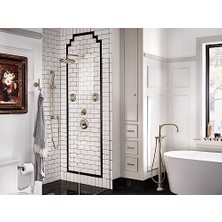 Enyaza Home Yuvarlak Fırçalanmış Nikel Damla Ell El Duş Hortumu Duvar Konnektörü 1/2-Inç Ips, A725BN