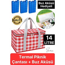 Özbience Yalıtımlı Termal Piknik Çantası, Sıcak ve Soğuk Yemek Taşıma Hediye