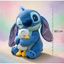 NB Market Ördek Stitch Peluş Oyuncak 80CM Ördeğe Sarılan Stich Peluş