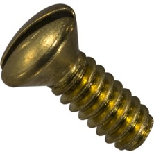 Enyaza Home 014973130060 Oluklu Oval Makina Vidaları, 6-32 x 3/8, Adet-48