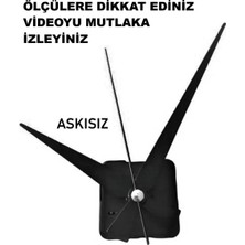 Cnr Shop Saat Mekanizması 18 mm Şaft Boyu Saat Makinesi Sessiz Çalışır Akar Akrep-Yelkovan-Saniye-(Askısız)