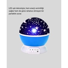 TeknoKesgin Kesgin Market® Renkli LED Gece Lambası 6 Işık Modlu Çocuk Odası Atmosfer Aydınlatma Teknokes