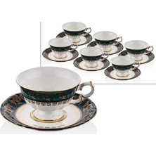 Lamedore Lorrain Green Gold 6'lı Tea Cups Set Çay Fincanı