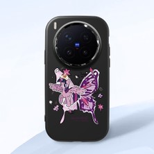 Ucuc Vivo X300 Pro Uyumlu Darbe Emici Kamera Korumalı Siyah Silikon Özel Baskı Desenli Kılıf