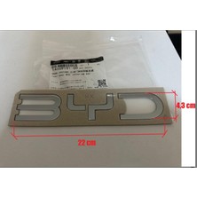 Bir Aksesuar Al Byd Orjinal Amblem / Logo - %100 Üretici Ürünüdür.  22CM*4,3CM Parlak Krom Kaplı
