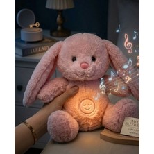 NB Market Tavşan Peluş Oyuncak Uyku Arkadaşı Nefes Alan Müzikli 30CM Tavşan Nefes Alan