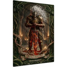 Charmbi Maliketh Elden Ring Dekoratif Metal Poster Tablo – Canlı Renk Parlak Yüzey Modern Oda Duvar Dekoru