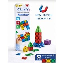 NB Market Manyetik Blok 32 Parça Metal Kutulu Yap Boz Puzzle Mıknatıslı