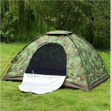 Özbience Yüksek Kaliteli 4 Kişilik Kamuflaj Kamp Çadır 200X200X130 cm
