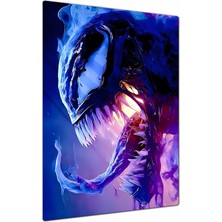 Charmbi Venom Örümcek Adam Metal Poster Tablo – Parlak Yüzey Canlı Baskı Modern Duvar Dekoru Gamer Anime