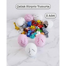 3DcraftTR 3D Crafttr  Çatlak Sürpriz Yumurta ve Figür Anahtarlık Serisi Yumurtayı Kır Figürle Buluş
