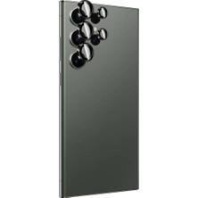 Enyaza Home Galaxy S24 Ultra Ile Uyumlu Titanium Premium Temperli Kamera Lens Koruyucu, S, Siyah