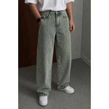 Tarz Cool Erkek Bol Paça Jean Pantolon Rahat Kesim Denim