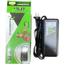 ZMLİ Zmli 48V 14AH Elektrikli Bisiklet Şarj Aleti - Tam Otomatik Devre Kesicili - Akıllı Akü Şarj Cihazı (E-Bike, Scooter Uyumlu)