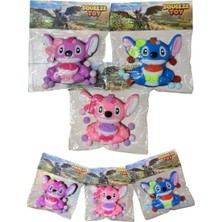 NB Market 2 Adet Pembe Mavi Stitch Sukuşi Stres Atıcı Jel Yumuşak Mojmoj Squishy Stich