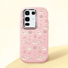 Ucuc Infinix Note 50/note 50 Pro Uyumlu Darbe Emici Kamera Korumalı Pembe Silikon Baskı Desenli Kılıf