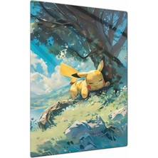 Charmbi Pokemon Pikachu Dekoratif Metal Poster Tablo – Canlı Renk Parlak Yüzey Modern Oda Duvar Dekoru