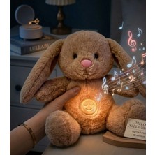 NB Market Tavşan Peluş Oyuncak Uyku Arkadaşı Nefes Alan Müzikli 30CM Tavşan Nefes Alan