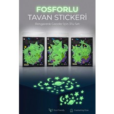 Circle Toys Fosforlu Yıldız Sticker Seti | Karanlıkta Parlayan Tavan Süsü 3’lü Paket
