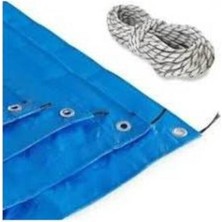 Özbience 3x3 Mavi-Beyaz Su Geçirmez Branda Çadır Gölgelik, Havuz ve Oto Koruma